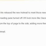 Hotmail listened, but when did they not?