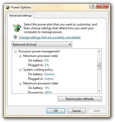windows 7 power options