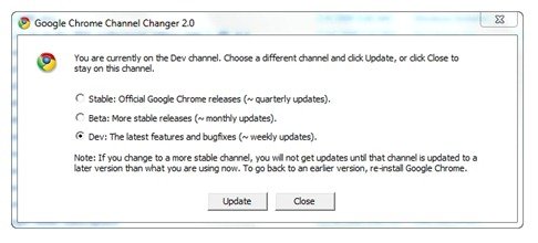 Google Chrome Channel Changer 2.0