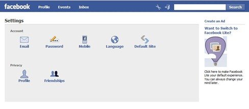 Facebook Lite Settings 2