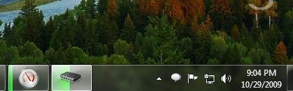 Windows 7 taskbar meters