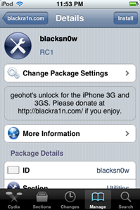 blacksn0w Cydia blackra1n