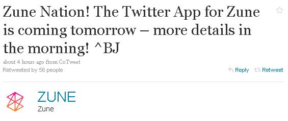 Zune HD Twitter App