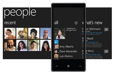 Windows Phone 7 Series People hub