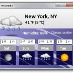 Apps for Windows: Get weather information in Windows 7 Taskbar using WeatherBar