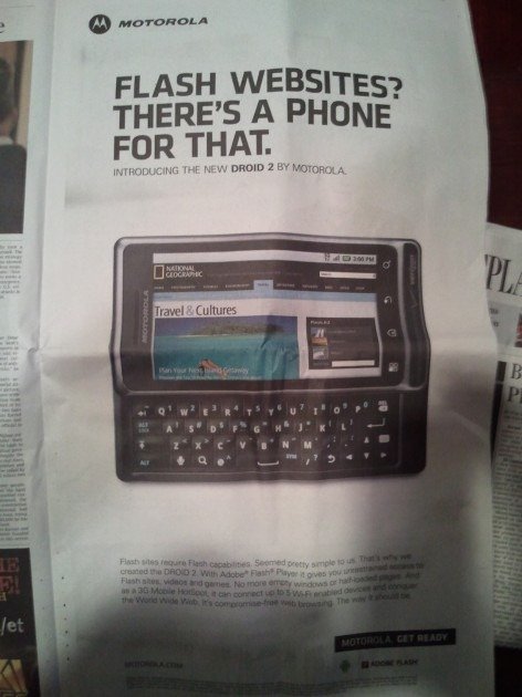 Motoroal Droid 2 Flash Ad There's a Phone for That