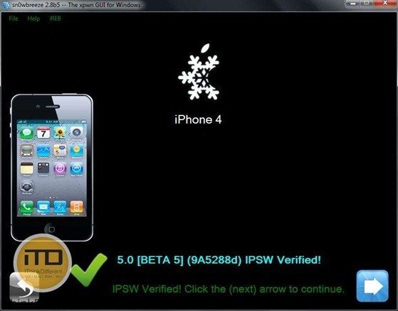 sn0wbreeze 2.8b5 for iOS 5 b5 5wtmk