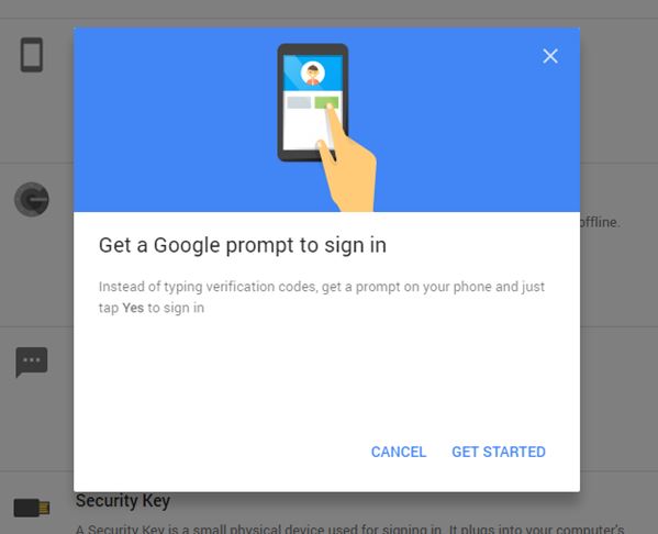 Google Prompt makes it easier to use 2-Step Verification