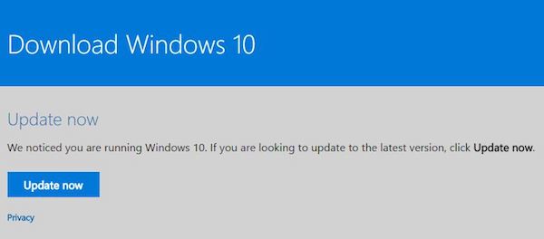 Install Windows 10 Creators Update Using The Update Assistant