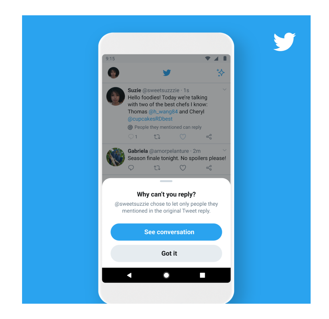 Twitter Will Now Let You Control Who Can Reply To Your Tweets
